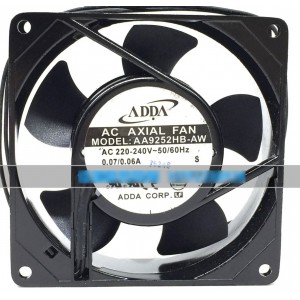 ADDA AA9252HB-AW 220/240V 0.07/0.06A 2wires Cooling Fan 