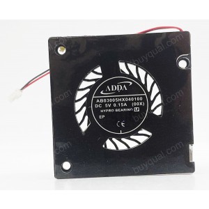 ADDA AB03005HX040100 5V 0.15A 2wires Cooling Fan