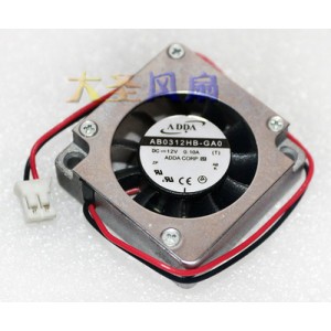 ADDA AB0312HB-GA0 12V 0.10A 2wires Cooling Fan