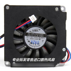 ADDA AB0512LB-RB6 12V 0.07A 3wires Cooling Fan