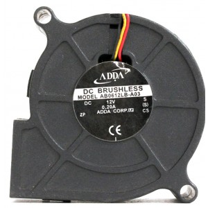 ADDA AB0612LB-A03 12V 0.2A 3wires Cooling Fan