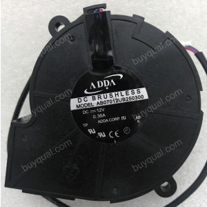 ADDA AB07012UB250300 12V 0.35A 4.2W 3wires Cooling Fan