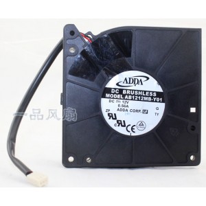 ADDA AB1212MB-Y01 12V 0.80A 2wires Cooling Fan 