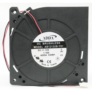 ADDA AB1212UB-Y01 12V 1.10A 2wires Cooling Fan