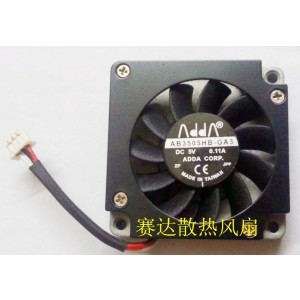 ADDA AB3505HB-GA3 5V 0.11A 3wires Cooling Fan 