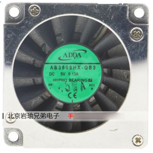 ADDA AB3505HX-QB3 5V 0.13A 3wires Cooling Fan