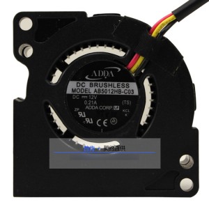 ADDA AB5012HB-C03 12V 0.21A 3wires Cooling Fan