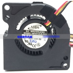 ADDA AB5012LB-C03 12V 0.09A 3wires Cooling Fan 