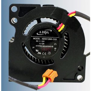ADDA AB5012MX-C03 12V 0.12A 3 wires Cooling Fan