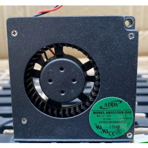 ADDA AB5512HX-G00 12V 0.19A 2 Wires Cooling Fan 