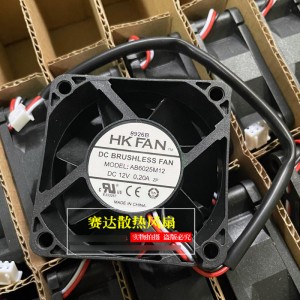 HK FAN AB6025M12 12V 0.20A 3wires Cooling Fan 