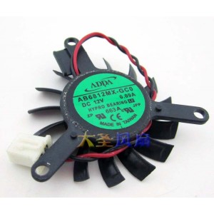 ADDA AB6812MX-GC0 12V 0.09A 2wires Cooling Fan