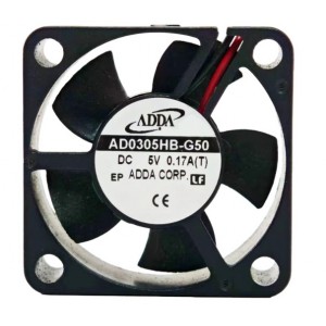ADDA AD0305HB-G50 5V 0.17A 2wires Cooling Fan