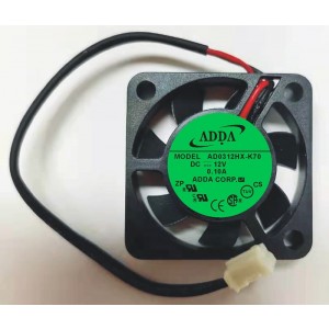 ADDA AD0312HX-K70 12V 0.1A 2wires Cooling Fan