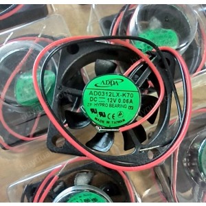 ADDA AD0312LX-K70 12V 0.06A 2wires Cooling Fan