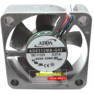 ADDA AD0312MB-G52 12V 0.07A 3wires Cooling Fan