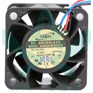 ADDA AD04024VB-B5BDS 24V 0.5A 3wires Cooling Fan