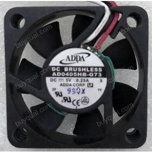 ADDA AD0405HB-G73 5V 0.25A 3wires Cooling Fan