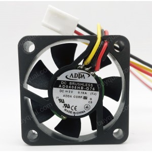 ADDA AD0405HB-G76 5V 0.19A 3wires Cooling Fan