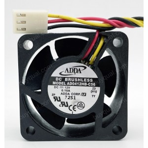ADDA AD0412HB-C56 12V 0.1A 3wires Cooling Fan