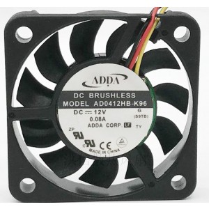 ADDA AD0412HB-K96 12V 0.08A 3wires Cooling Fan