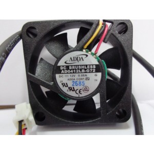 ADDA AD0412LB-G72 12V 0.08A 3wires Cooling Fan