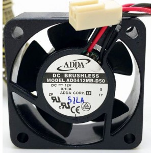 ADDA AD0412MB-D50 12V 0.10A 2wires Cooling Fan 
