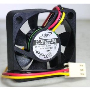 ADDA AD0412MB-G76 12V 0.08A 1.08W 3wires Cooling Fan - Picture need