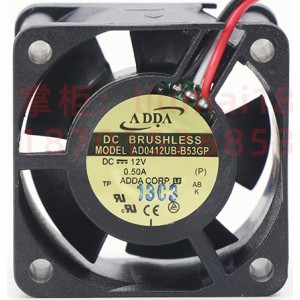 ADDA AD0412UB-B53GP 12V 0.50A 3wires Cooling Fan 
