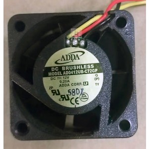ADDA AD0412UB-C72GP 12V 0.20A 3wires Cooling Fan