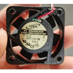 ADDA AD0412UB-D71GP 12V 0.35A 2wires Cooling Fan