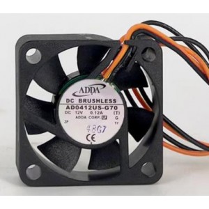 ADDA AD0412US-G70 12V 0.12A 2wires Cooling Fan 