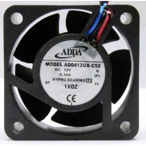 ADDA AD0412UX-C52 12V 0.18A 3wires Cooling Fan 