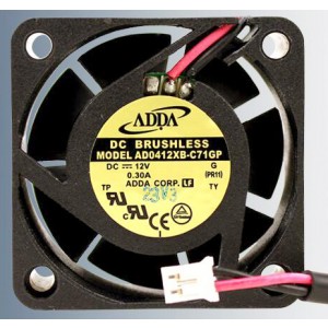 ADDA AD0412XB-C71GP 12V 0.30A 2 Wires Cooling Fan 