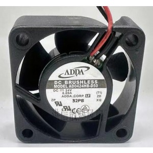 ADDA AD0424HB-D50 24V 0.09A 2wires Cooling Fan