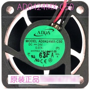 ADDA AD0424MX-C50 24V 0.07A 2wires Cooling Fan 