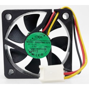 ADDA AD0505MX-G76 5V 0.18A  3wires Cooling Fan - New