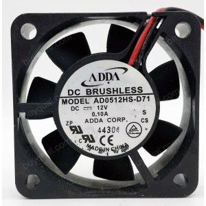 ADDA AD0512HB-D71 AD0512HS-D71 12V 0.10A 2wires cooling fan