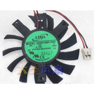 ADDA AD0512MX-RB0 12V 0.10A 2wires Cooling Fan