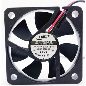ADDA AD0524HB-G70 24V 0.11A 2wires Cooling Fan