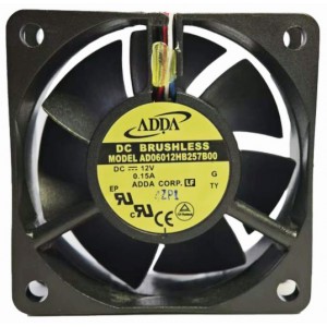 ADDA AD06012HB257B00 12V 0.15A 4wires Cooling Fan 