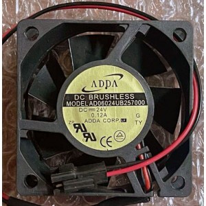 ADDA AD06024UB257000 24V 0.12A 2wires Cooling Fan