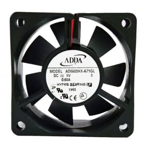 ADDA AD0605HX-A71GL 5V 0.6A 2wires Cooling Fan 