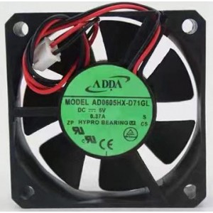ADDA AD0605HX-D71GL 5V 0.37A 2wires cooling fan