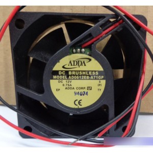 ADDA AD0612EB-A71GP 12V 0.75A 2wires Cooling Fan
