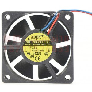 ADDA AD0612HB-C76GL 12V 0.16A 3wires Cooling Fan 