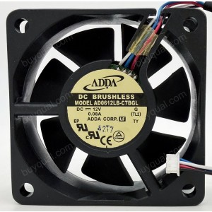 ADDA AD0612LB-C7BGL 12V 0.08A 4 Wires Cooling Fan 