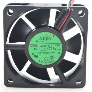 ADDA AD0612LX-C70GL 12V 0.08A 2wires Cooling Fan
