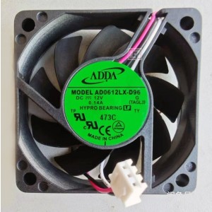 ADDA AD0612LX-D96 12V 0.14A 3wires Cooling Fan 