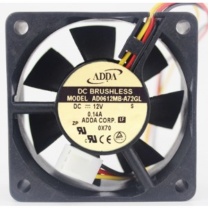 ADDA AD0612MB-A72GL 12V 0.14A 4wires Cooling Fan